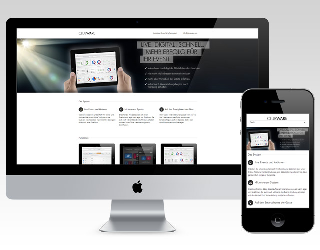 Responsive Webdesign Clubwareapp.com