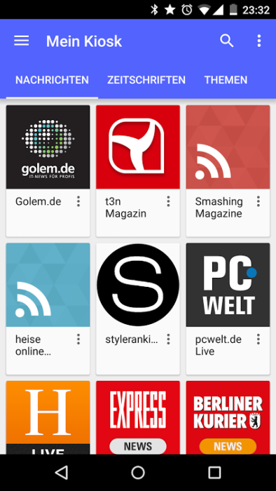 Hamburger Icon Google Kiosk