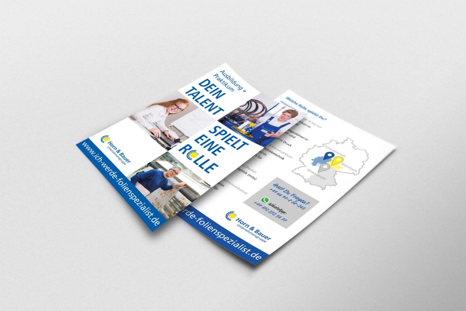 Webdesign-Printdesign-Ausbildungssuche-CorporateDesign-Horn-Bauer-Ausbildung_Flyer_A5