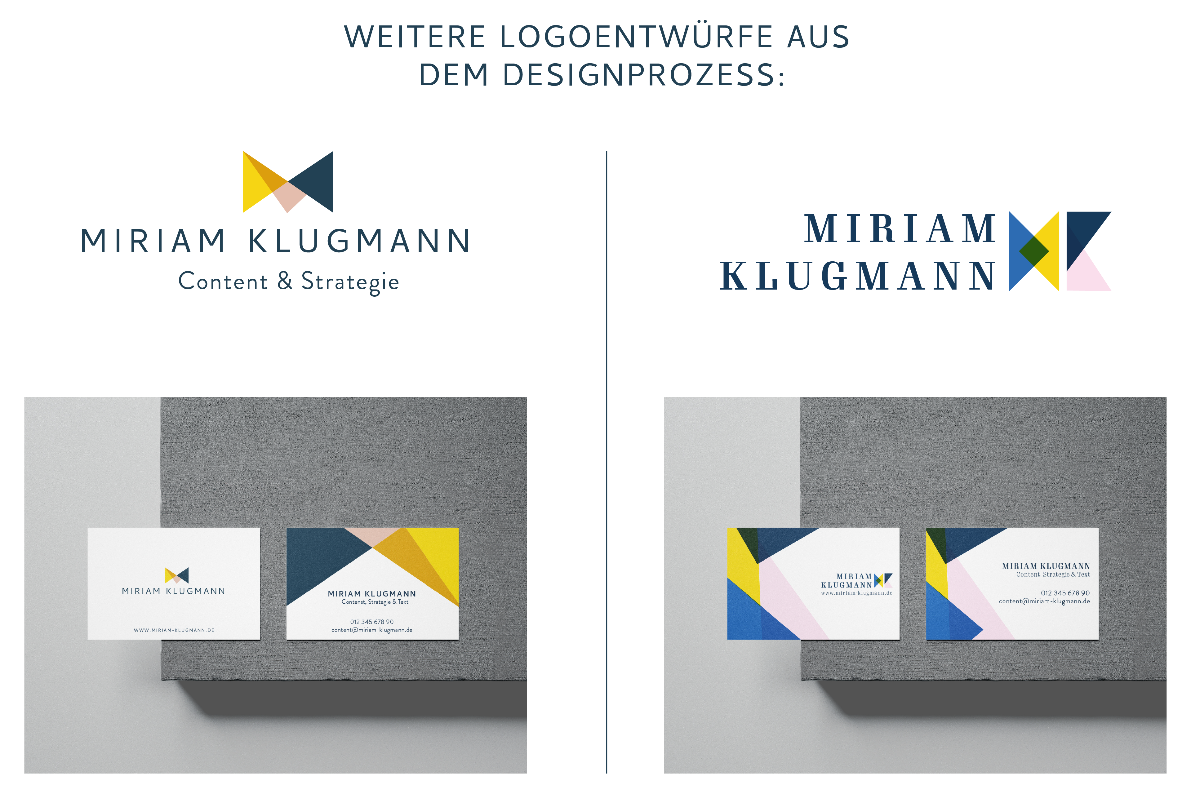 Miriam-Klugmann-Logoentwürfe