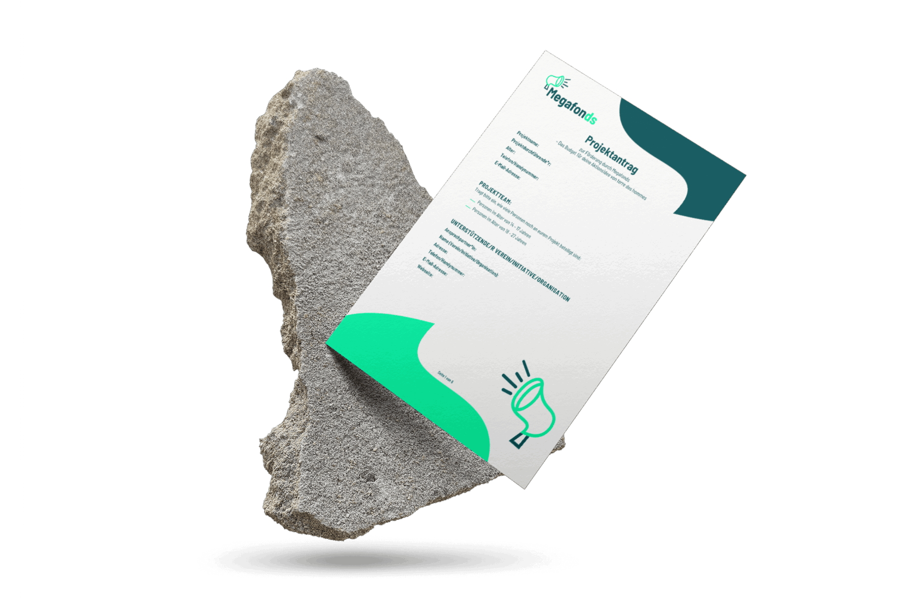 Sprechblasen-Megafonds-Branding